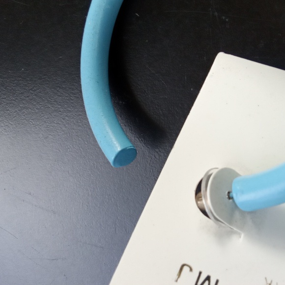 Large Blue Hoop Earrings - Picture 8 of 8